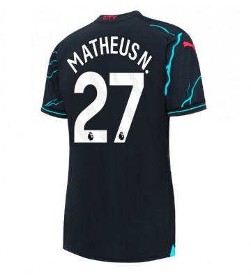 Manchester City Matheus Nunes #27 Koszulka Trzecich Kobiety 2023-24 Krótki Rękaw